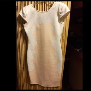 Kardashian Kollection beige evening dress M NWT